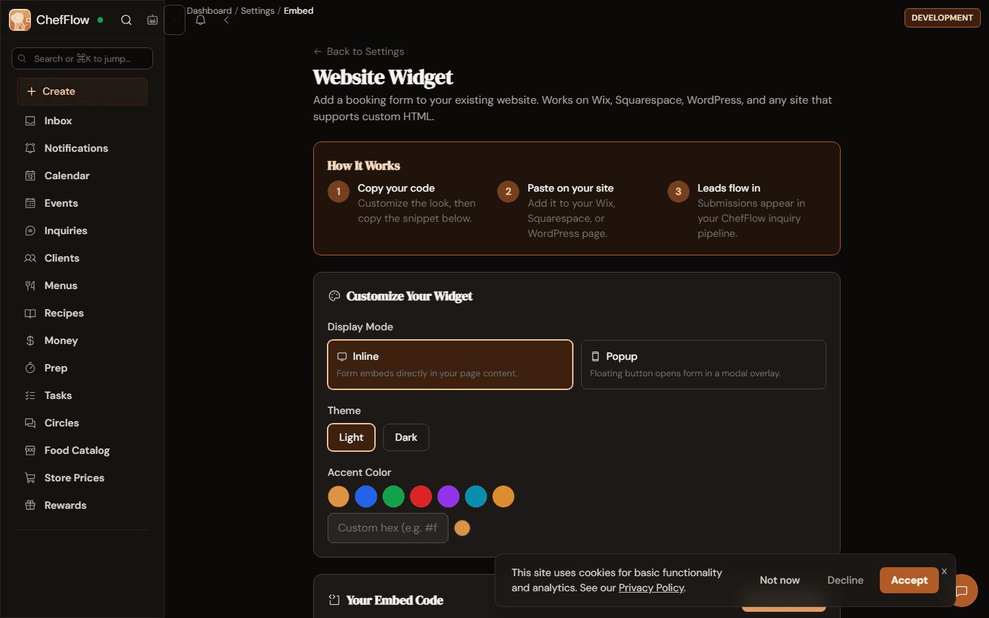 Website widget
